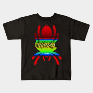 Tarantula Silhouette V137 (Horizontal) Kids T-Shirt